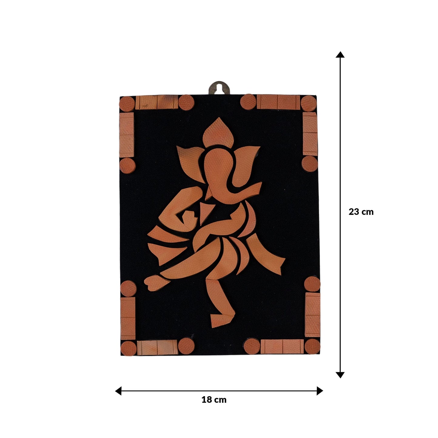 Handcrafted Terracotta Dancing Ganesh Wall Art: Unique Home Decor