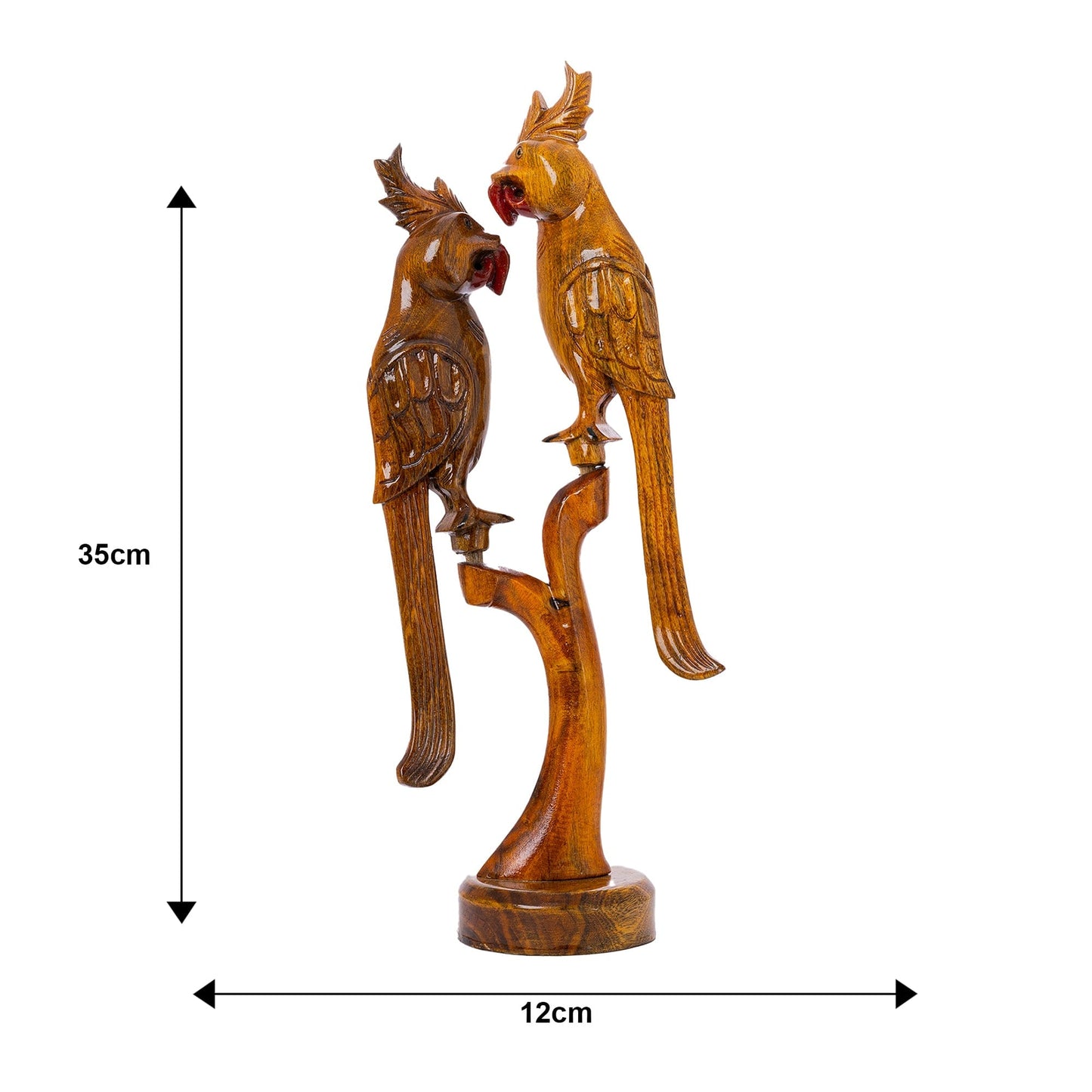 Sowpeace Wooden Parrot Set: Artisan Tabletop Decor