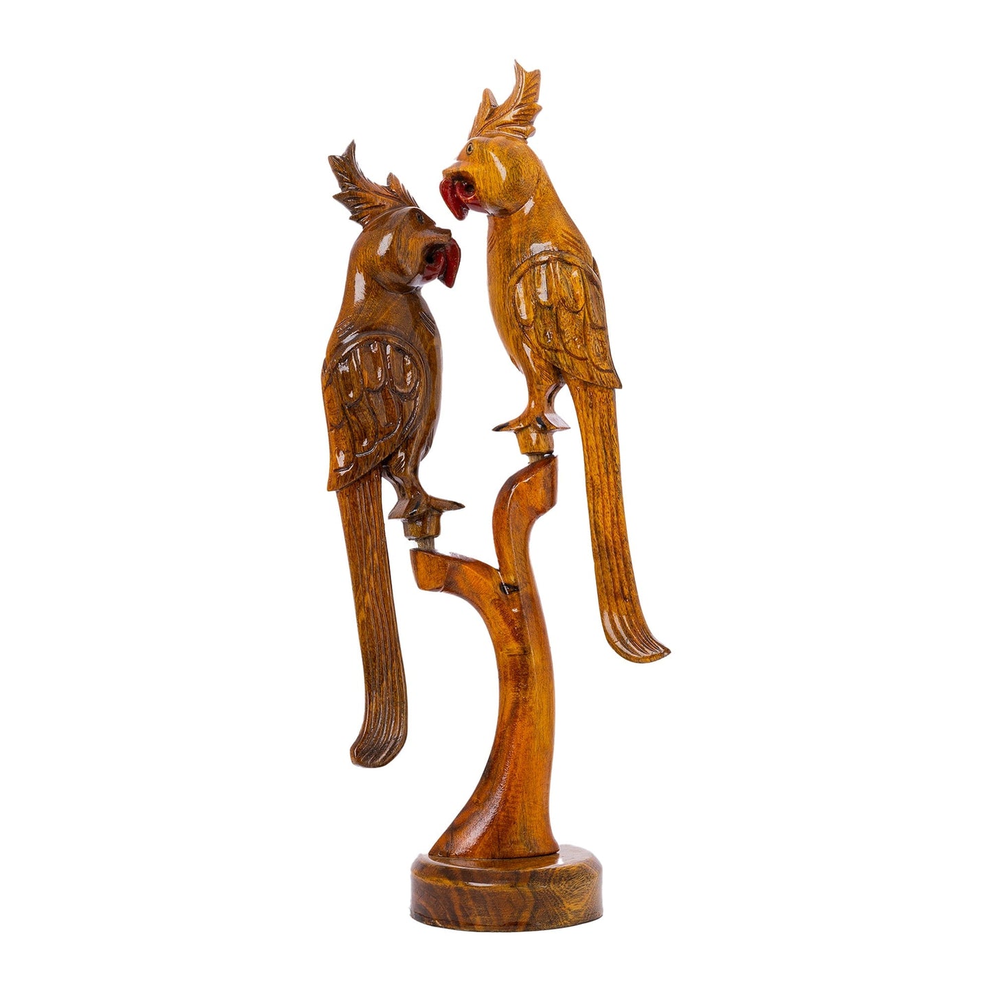 Sowpeace Wooden Parrot Set: Artisan Tabletop Decor