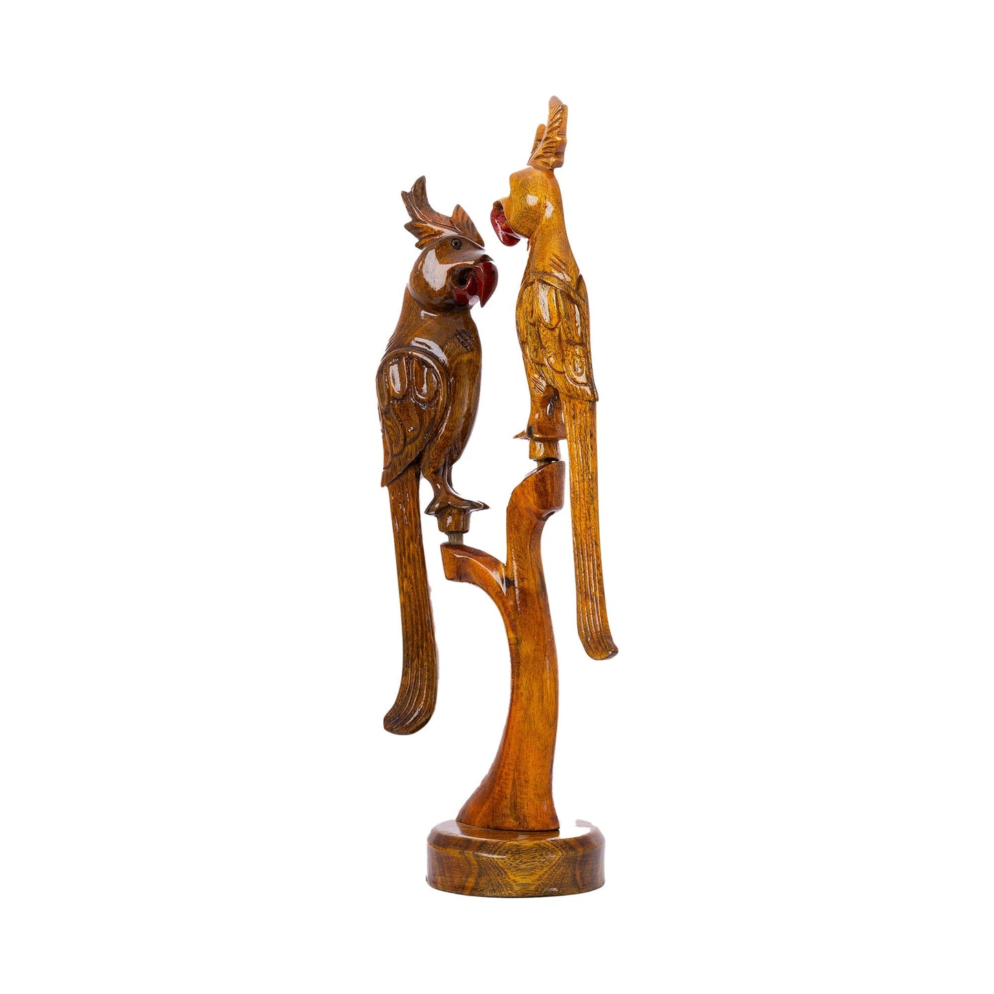 Sowpeace Wooden Parrot Set: Artisan Tabletop Decor