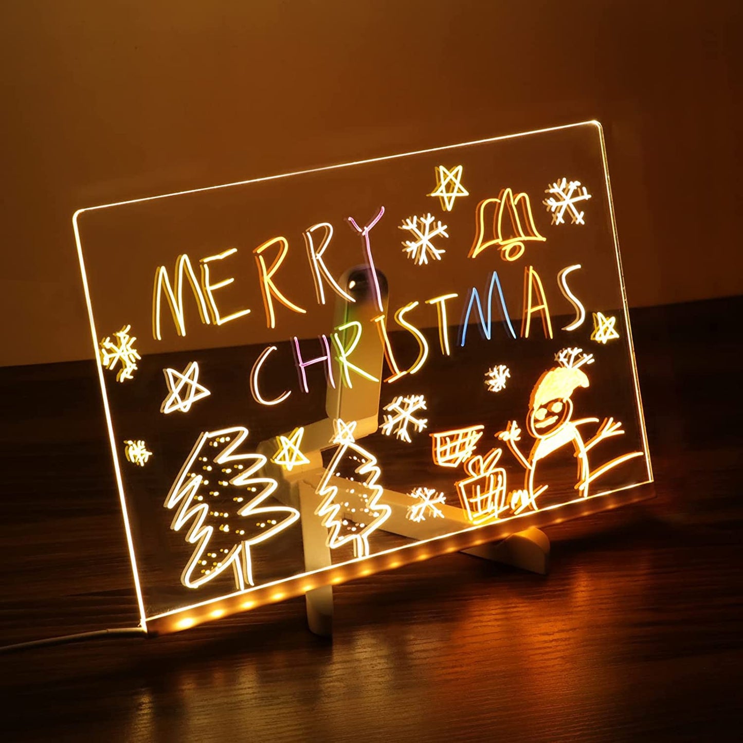 3D Acrylic Writing Pad With Pen Message Board Rewritable Table Lamp