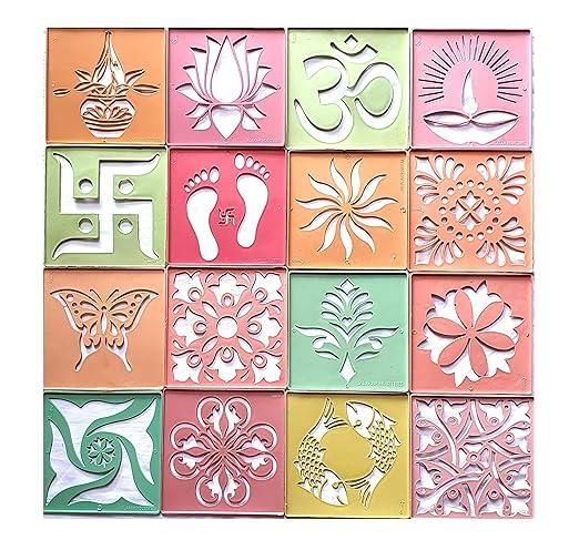 Rangoli Making Plastic Stencils (Set Of 26)