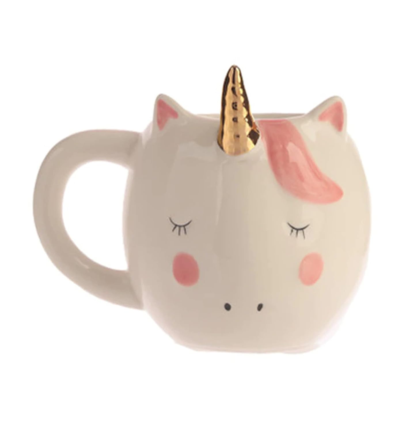 Sleepy Unicorn with Golden Horn Mug