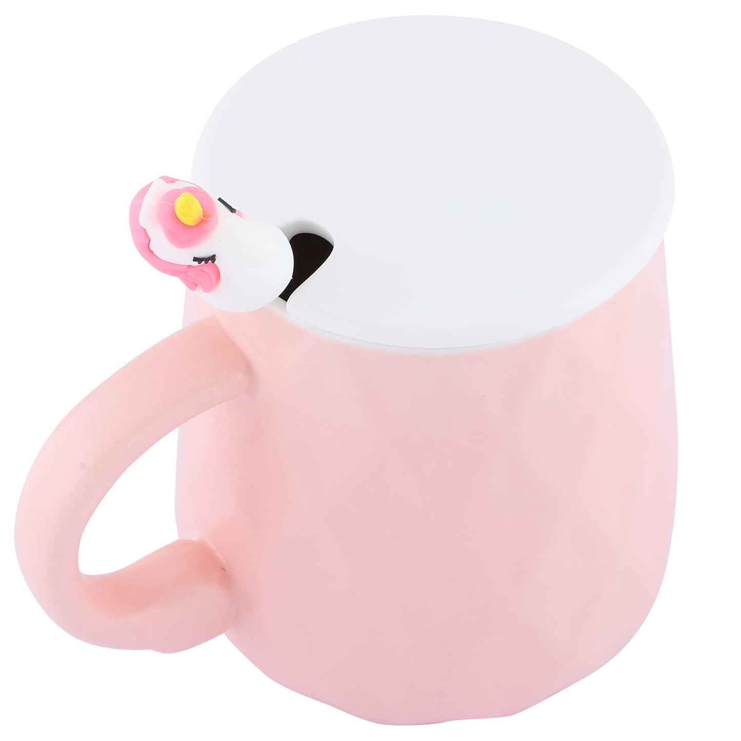 Lovely Unicorn Coffee Mug with lid & Spoon (Pink)