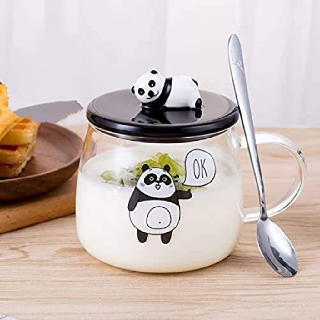 Ok Panda Glass Coffee Mug