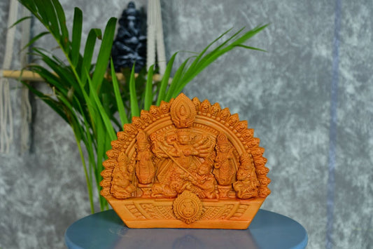 Sowpeace Handmade Terracotta Durga: Artisan Tabletop Decor