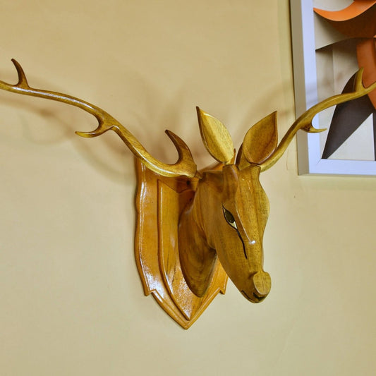 Sowpeace Majestic Deer Head: Hand-Carved Grandeur for Your Home