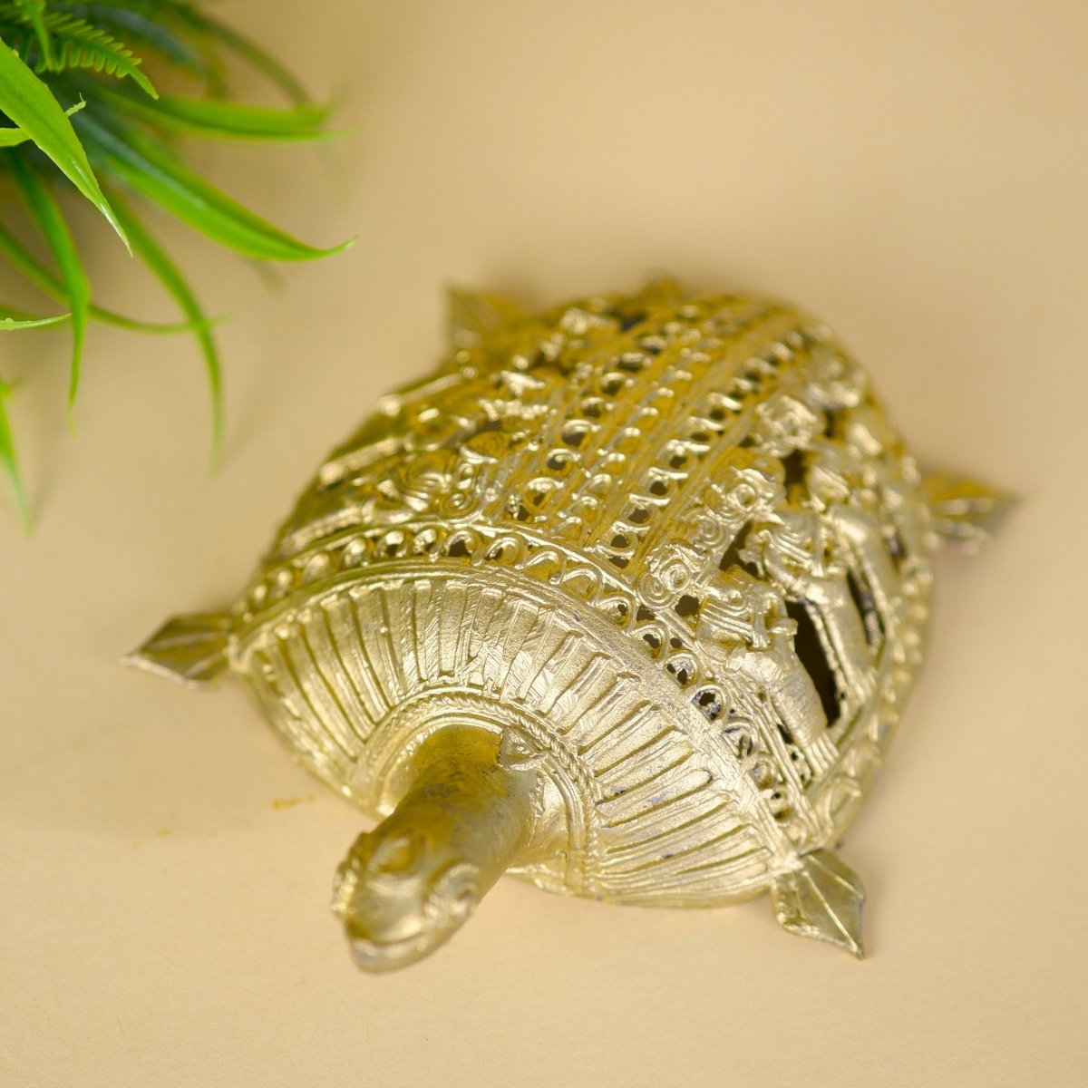 Dhokra Tortoise: Artisan Brass Home Decor