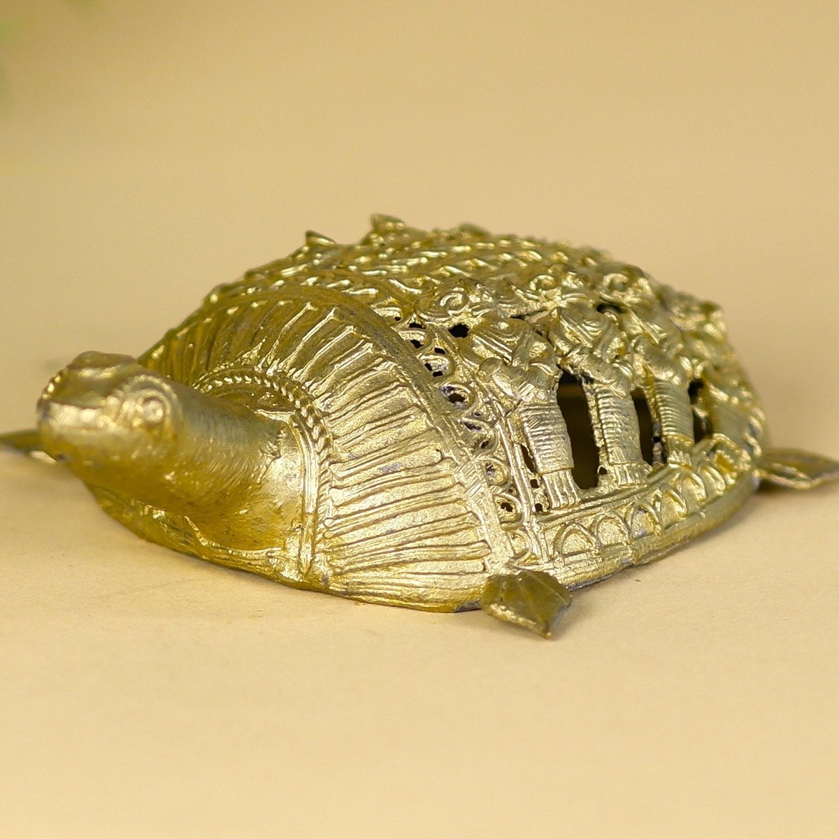 Dhokra Tortoise: Artisan Brass Home Decor