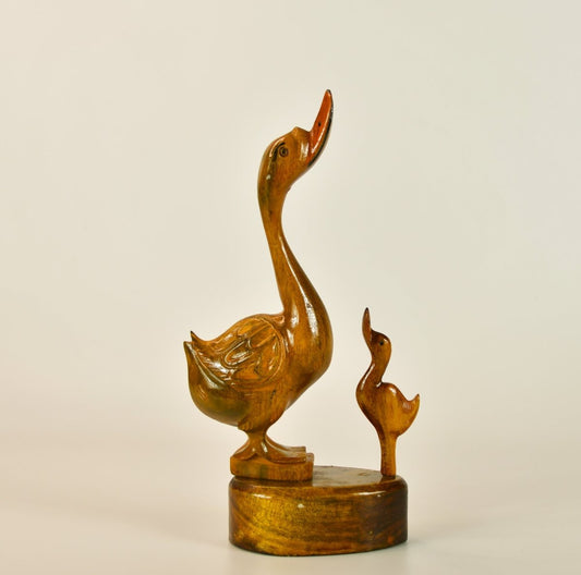 Sowpeace Wooden Duck Set: Artisan Home Decor Accent