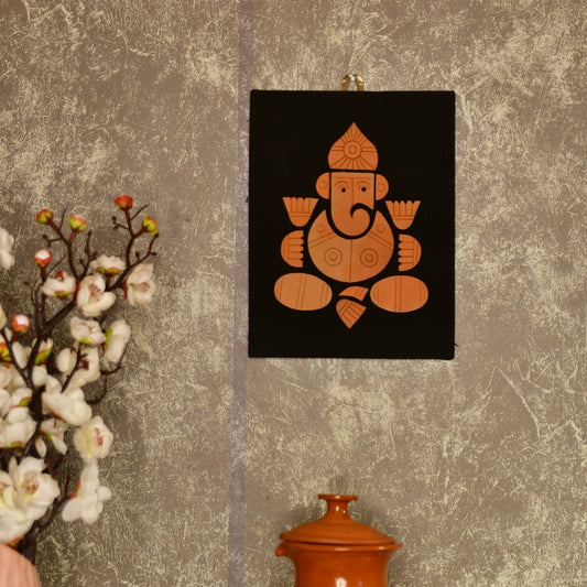 Sowpeace Terracotta Ganesh Wall Art