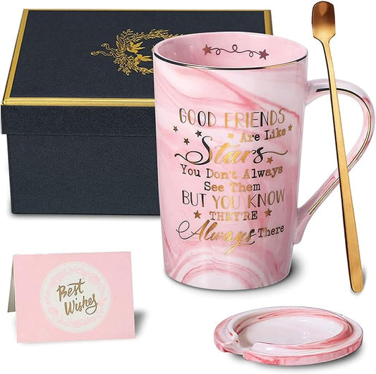 Best Friends Marble Coffee Mug with Gift Box